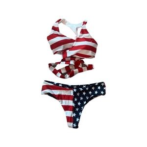 Stars and strips bathing suit (S, strange bikinis)